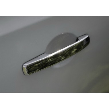 Накладки на дверные ручки (нерж. сталь) Nissan Navara D40 (2004-2014) бренд – Omtec (Omsaline) главное фото